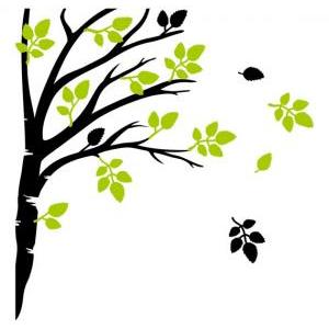 Tree Wall Decal Nature Home Decor W..