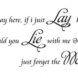 Wall Decal Quotes - If I Lay Here S..