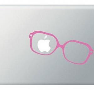 Glasses Apple Vinyl Decal Ideal For Macbook,..