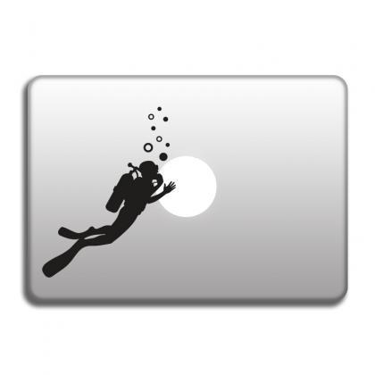 Scuba Diver stickers for MacBook, v..