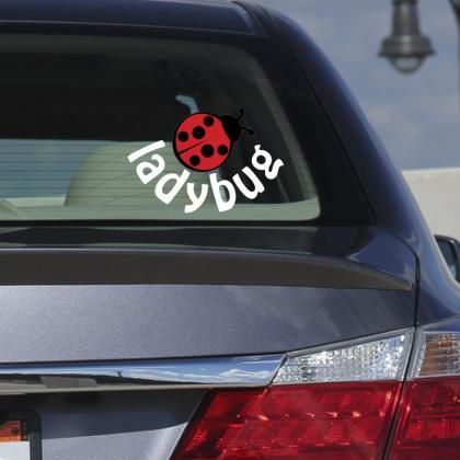 Car Vinyl sticker LadyBug, cute dec..