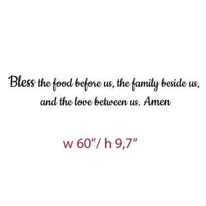Bless the food...Wall Art Decal, ho..