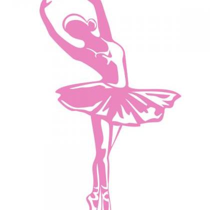 Ballerina Sticker For Wall, Art Ballet Vinyl..
