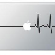 Beat Heart Line Apple - Stickers Macbook, Laptop, IPad Love Decals - Buy 2 get 1 Free