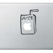 Buy 2 get 1 Free Apple Juice Box Vinyl Sticker, Decal for Macbook, Macbook Pro, IPad, Laptops - SALE