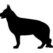 SALE - German Shepherd Dog Silhouette Vinyl Decal for Car Window and Laptops, Mackbook Air