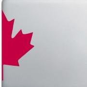 New Maple Leaf Canada Macbook, Laptop Decal, Sticker - Canadian Red