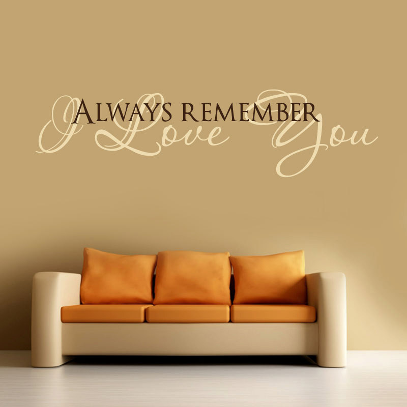 I Love You Vinyl Wall Decal Words Lettering Quote Bedroom Kids Room Wall Art Decor