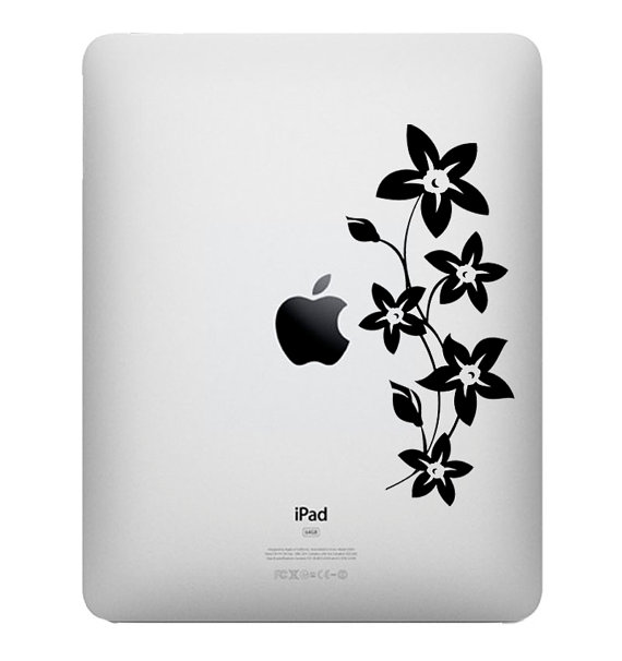 Buy 2 Get 1 - Blooms Flowers Vinyl Decal For Ipad, Tablet Stickers Decals Apple Macbook, Floral