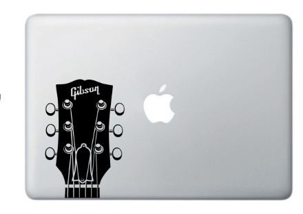 Music Gibson Headstock Guitar Vinyl Decal Many Colors - Buy 2 Get 1