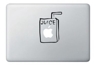 Buy 2 Get 1 Apple Juice Box Vinyl Sticker, Decal For Macbook, Macbook Pro, Ipad, Laptops -