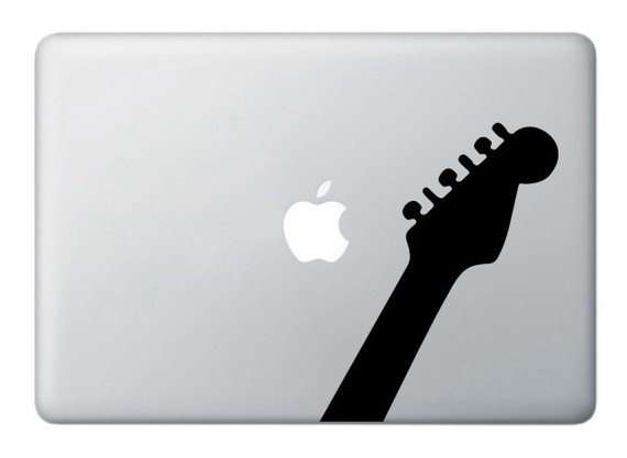 Rock Star Guitar - vinyl sticker, decal for Mac, macbook, laptops - Buy 2 get 1 Free