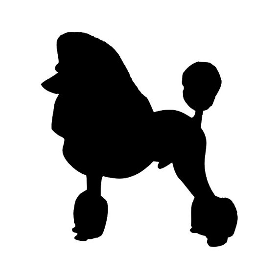 SALE - Poodle Dog Sticker Silhouette Wall Vinyl Decal , Car Window and Laptops, Mackbook Air - Pets