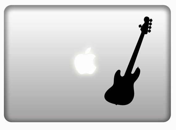 Music Guitar Stickers Macbook Laptop IPad Mac Rock Decal Stickers - Buy 2 get 1 Free