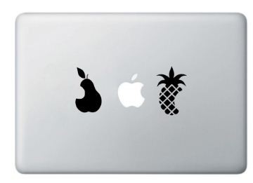 Incredible Logo - Pear, Apple, Pineapple, Fruity For Mac Decal, Vinyl Sticker - Buy 2 Get 1