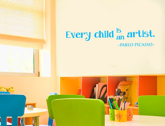 EVERY CHILD is an ARTIST - Kids Wall Vinyl Decals for Nursery, Kids Room