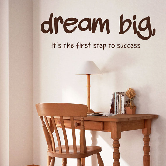 LVIN ' Dream Big Inspiration Motivation Quotes Wall Sticker For