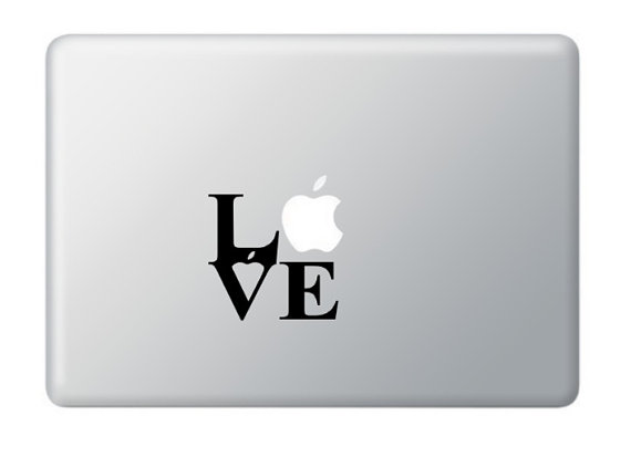 Love Apple(s) Vinyl Decal for Apple Macbook, Laptops, IPad, Art Stickers Macbook Love Decals