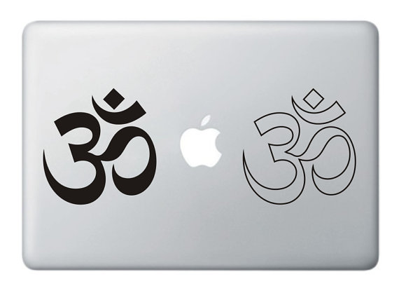 Buy 2 Get 1 - Two Om Symbols Vinyl Sticker Decal For Mac, Macbook Pro, Ipad,laptops -
