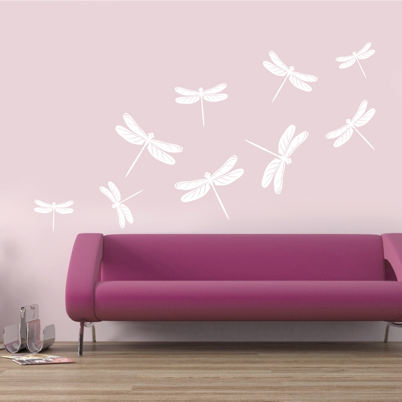Dragonflies for Wall, Vinyl decals for wall, unique stickers, art vinyl, home decoration