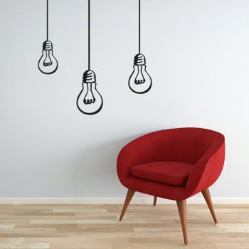 Wall Decal Bulbs hanging lights bulb decal vinyl wall sticker for any rooms modern decor