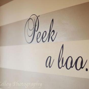 Peek-a-Boo Wall Decal Sticker Wall Art Decal Lettering Words Art Quotes Decals